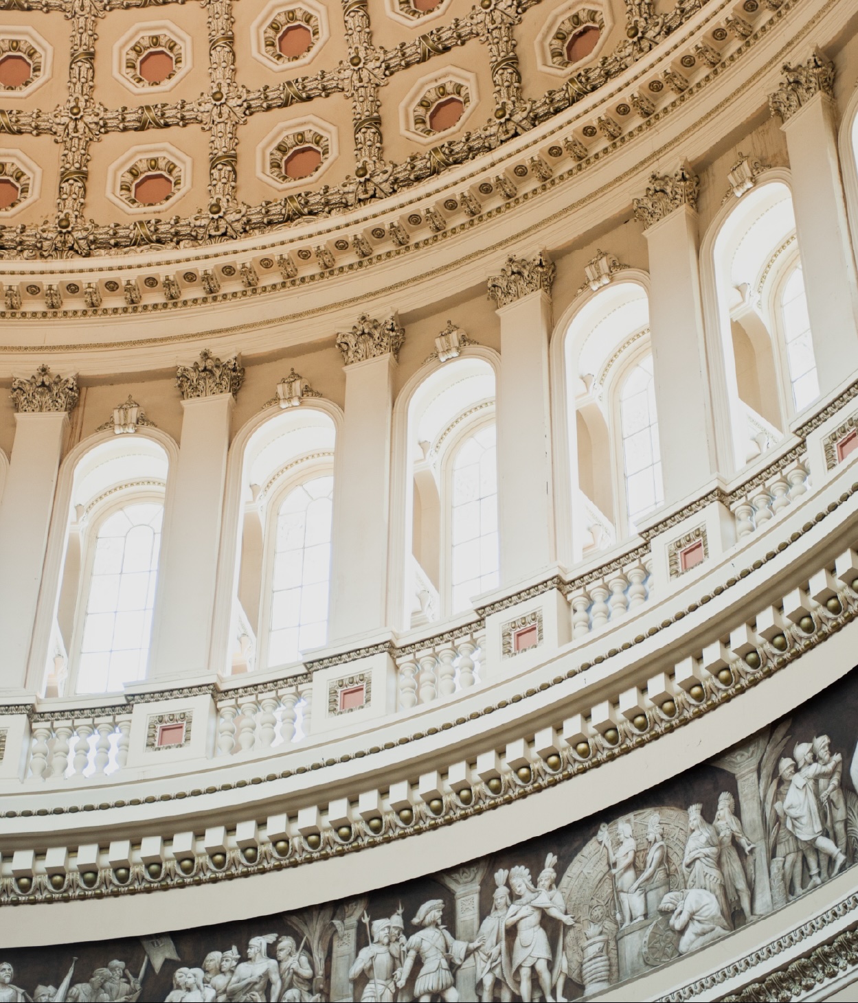 Interiror of a US state legislature's rotunda